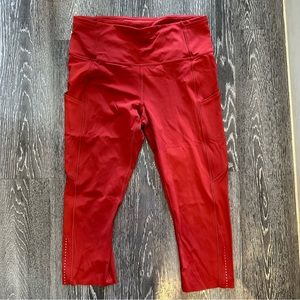 EUC lululemon fast and free crop